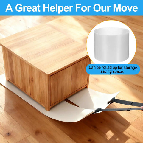 2 Pack 8 By 48 Inch Appliance Sliders Foldable Plastic Glides With Pull Strap moving wooden furniture on hardwood floor