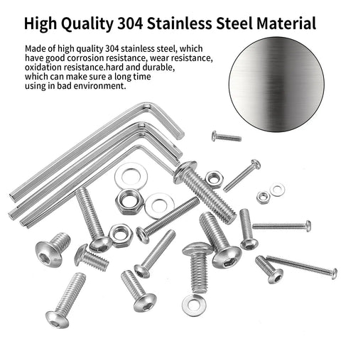 Heavy Duty Stainless Steel Metric Screw Assortment Kit Includes 1710 Pcs Of M2 M3 M4 M5 Nuts Bolts Hex Button Head Caps And Washers For Tough As Nails Hardware Fixes On The Spot with hex wrenches and bolts.