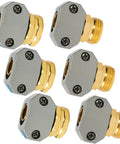 Garden Hose Repair Kit Set With Aluminum End Connectors Includes 3 Male And 3 Female Hose Menders 6 Zinc Clamps And Washers