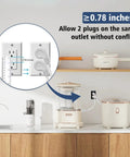 Ultra Flexible 1875W Extension Cord With Flat Plug 15A 14AWG Heavy Duty 1 Foot Grounded Cable used in kitchen setting