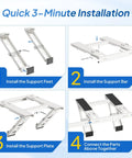 Quick installation steps for No Drill Window AC Bracket For Easy 3 Minute Install Heavy Duty Steel Construction Supports Up To 220 Lbs