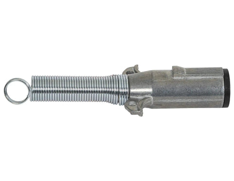 Buyers Products 2002 2-Way Zinc Trailer Connector With Horizontal Pins, heavy duty zinc connector with spring attachment.