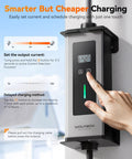 Person using Level 1 And Level 2 40 Amp EV Charger With J1772, ETL Certified, 25 Foot Cable, 208-240V, Portable Wall Or Free Standing EV Charging Station
