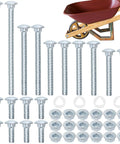 Built Tough As Nails Wheelbarrow Handle Nut And Bolt Replacement Kit Packing 18 Piece Carbon Steel Galvanized carriage bolts and nuts.
