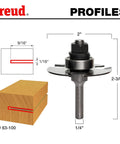 9/16 Inch Depth Slotting Cutter Set With Arbor And Bearing, Three Wing Slotting Cutters, Silver Ice Coating For Routers, Diagram