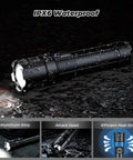 Rechargeable LED Flashlight 80000 Lumens Ultra Bright Handheld Flashlight With 5 Modes IPX6 Waterproof in wet environment