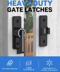 Built Tough Heavy Duty Zinc Alloy Gate Latch Lock For Barn Doors And Sliding Doors 180 Degree Flip Latch in matte black