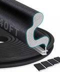 40 Ft Heavy Duty Kerf Weatherstrip Door Seal With Memory Foam Soundproof Insulation, showcasing a close-up of the material texture.