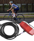 Ultra Bright Led E Bike Rear Light 6 To 48V Waterproof Tail Lamp With Massive 180 Degree Beam Angle For Night Riding And High Visibility Safety On Any E Bike Or Electric Bicycle Outfit, red ABS rear lamp with long wire on cyclist bike