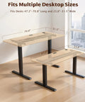 Dual Motor Electric Standing Desk Frame For Your Dope Home Office Setup Height Adjustable Sit Stand Base Fits Table Tops Up To 70.8 By 31.5 Inches 225 Pounds Capacity Black Without Stand with two size options shown