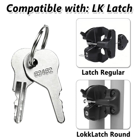 Premium Heavy Duty Replacement Keys For Pool And Garden Gate Magnetic Safety Latches Compatible With Original Series smooth operation keys.