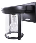 Coach Lantern Solar Outdoor Wall Light Fixture Sconce Black With Dusk To Dawn Lighting And Patented Solar LED Bulb