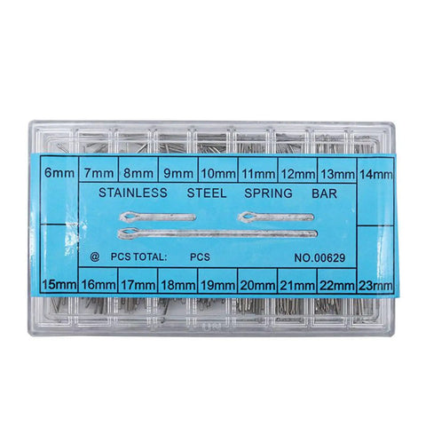 Pro Grade 270Pcs Watch Band Pins Replacement Kit 6 To 23 Millimeter Stainless Steel Link Pins And Spring Rod Tools For Watch Straps Durable Spare Parts Set For Men And Women, 6-23 mm case