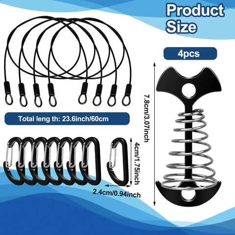 Dead Nuts Strong 4 Pack Deck Anchors That Lock Down Patio Furniture And Kayaks On Wooden Decks Or Marine Docks Rust Proof Steel Hardware Keeps Your Outdoor Gear Locked Tight Through Wild Weather Seasons