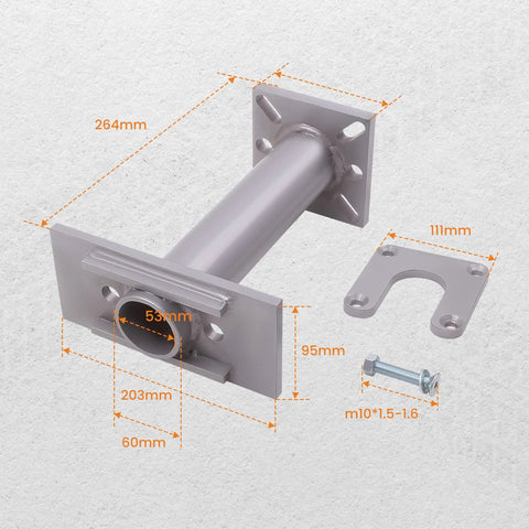 Rear axle bearing puller with 40mm driver and ABS tone ring tool for Toyota trucks; front view, gray mounting plate.