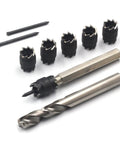 Heavy Duty Three Eighths Inch Sheet Metal Spot Weld Cutter Kit For Auto Body Work, Nine Pack High Speed Steel Drill Bit Set