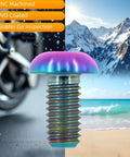Lightweight Titanium Bolts M5x12mm Set For Bikes Hex Key Fasteners with colorful finish near beach and mountains