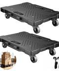 Heavy Duty Interlocking Furniture Dolly 2 Pack Slick Rolling Casters designed for moving heavy appliances, featuring a textured deck.