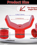 2 In 1 Bottle Jack Adapter Universal Steel Adapter for Safe Jack Lift visible with size dimensions and steel components