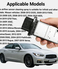 Person holding Mass Air Flow Sensor MAF Replacement For Nissan Altima Sentra 350Z 370Z Frontier Murano Titan G35 Infiniti Cars