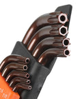 Star Key Wrench Set In Hardened Chrome Vanadium Steel With Organizer Clip For Quick Access Includes Straight Or L Arms