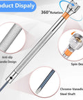 Micro Precision Screwdriver Set For Eyewear Watches And Jewelry With 13 Replacement Bits showcasing anti-slip handle and spin design