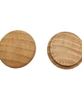 Hardwood Wood Plugs 25mm 1 Inch Pack Of 50 For Filling Screw Holes In Furniture, top view showing natural wood finish, 30mm diameter.