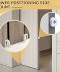 Lower positioning side mount for 2 Pack 3/4 Inch Sliding Pocket Door Rollers Assembly With Nylon Wheels.
