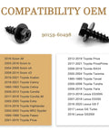 Thirty Pack Hex Head Tapping Screws Oem 9015960498 Exterior Panel Fasteners for Toyota Compatibility List.