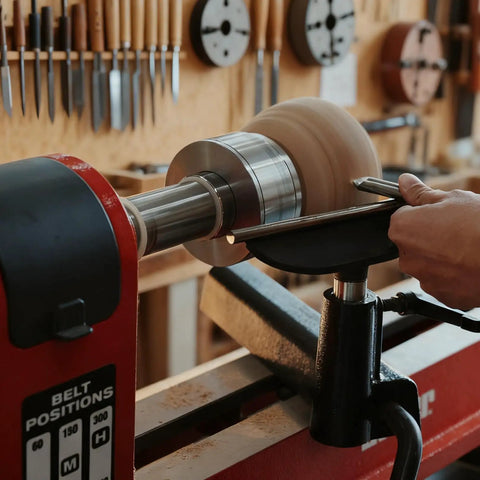 Wood Lathe Spindle Extenders One And One Quarter Inch Eight TPI Adds Three Inches Of Reach For Your Chuck Or Faceplate In Use