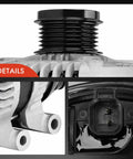 Close-up of Heavy Duty 12V 160A Alternator For Jeep Cherokee KL 3.2L And Chrysler 200 3.6L With 6 Groove Decoupler Pulley