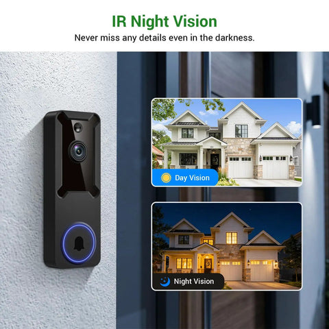 1080p Wireless Outdoor Dome Security Camera With Night Vision And Two Way Audio Smart AI Human Detection for real-time live view