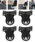 Heavy Duty Caster Wheel Set Four 40mm PVC And Steel Casters with mounting, 60kg capacity per wheel, 60x44mm plate for carts