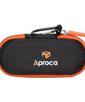 Compact Case for Klein Tools 93LDM100C Laser Distance Measure, Portable Storage Bag With Mesh Pocket, Durable Double Zipper, Easy Carry D Buckle, Case Only, Fits Accessories, black EVA case with orange trim and carabiner