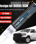 Bright White Touch Up Paint PW7 GW7 For Dodge Ram 2 In 1 Scratch Repair Pen Kit with truck and applicator