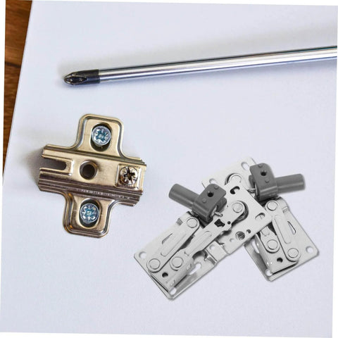 Soft Close Surface Mount Cabinet Hinges With Concealed Tip Out Tray Hardware 2 Pack Noiseless Damping Mechanism For Kitchen Cupboards