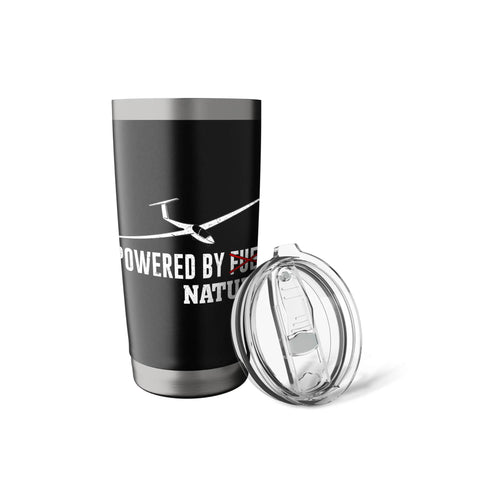 Glider Pilot Coffee Tumbler For Aviation Enthusiasts Stainless Steel Insulated Cup with glider design, leak-proof lid