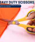 10 Pack 8 Inch All Purpose Heavy Duty Scissors For Office And Home Use Ideal For Paper Cardstock Fabric Foam Plastic Crafting And More Durable For Sewing Scrapbooking Card Making Quilting And General Household Tasks, cutting fabric