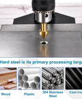 Slick And Sharp 60 Degree Countersink Drill Bit 16.5mm Premium Cobalt Steel Single Flute Cutter in action on metal.