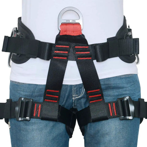 Outdoor Tree Climbing Safety Belt Harness Heavy Duty Nylon Webbing With High Tensile Stitching 300 Kg Capacity CE
