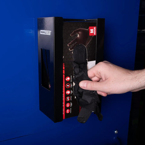 Magnetic Glove Dispenser For Wall Mount And Tool Bench Grab And Go Disposable Gloves Holder With Self Adjusting Sides Keeps Your Gear Ready
