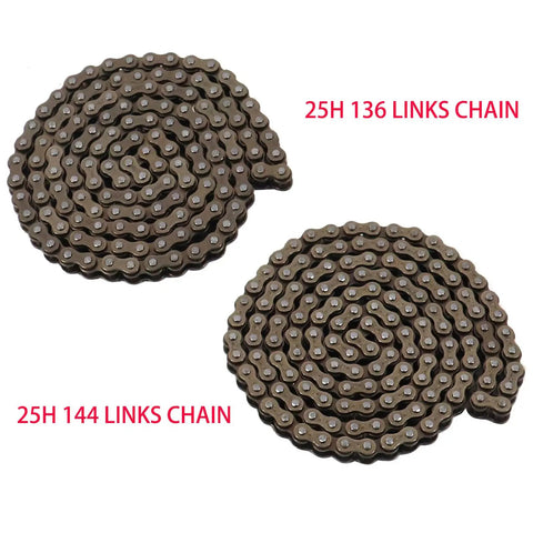25H 7T Front Sprocket And 68T Rear Sprocket Chain Kit with 136 Link and 144 Link Chains for 49cc Mini Pocket Bike