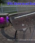 RGBCW LED Hardscape Lights 4W 12V Low Voltage Outdoor Landscape Lighting 7 Inch IP65 Waterproof Wall Lights for Path Deck and Steps Color Changing with 9 Colors and 2 Effects UL Listed 4 Pack showing waterproof design with rain