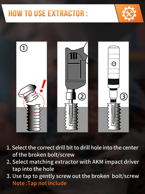 Step-by-step guide for using 1/2 Inch Manual Reversible Impact Driver Set With Extractor Bits 12 Piece S2 Steel Ultra Durable.