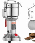 Ultra Fast 1500W Electric Grain Mill Grinder For Dry Grains Spices Coffee Corn Pepper, 300g Capacity, Stainless Steel