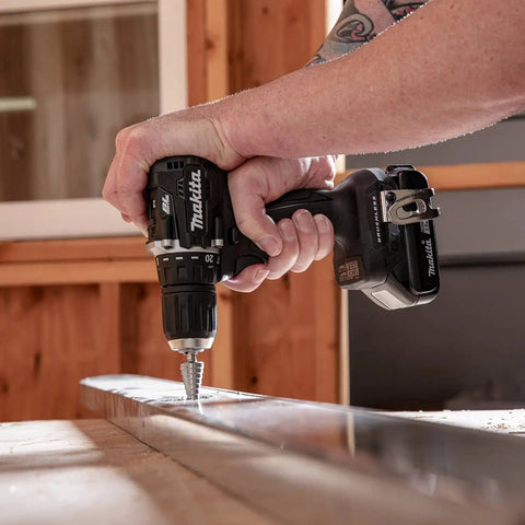Compact 18V Brushless One Half Inch Cordless Drill Driver Kit For Tight Spaces With Lightweight Ergonomic Grip drilling metal