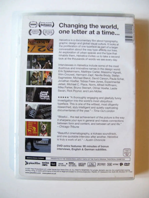 Factory Sealed DVD Documentary On Typography Design That Is A Total Banger For Creative Pros Wanting To Level Up Their Visual Game With Straight Fire Inspiration And Next Level Mastery, back cover details.