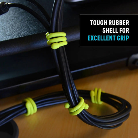 6 Inch Reusable Gear Ties Black 12 Pack Slick Rubber Coated Cord Organizers Electric Cable Management Clamps No Hassle Twist Ties For Wires Garage Setup And Ridiculously Handy Bundle Solutions