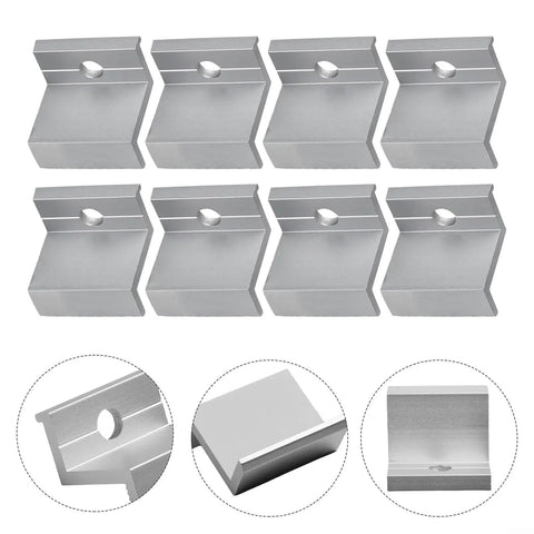 10 Pack Aluminum Solar Panel End Clamps Kit For PV Modules Z Bracket Mounting Clamps For 30 Mm To 45 Mm Frame Heights