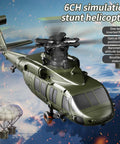 D21 Brushless RC Helicopter for Teens 6 Channel Stunt Copter With One Click Inverted Flight Pressure Hold Altitude shown in flight